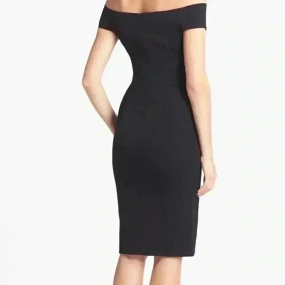 Black Halo Black Riya Off-The-Shoulder Stretch-Scuba Sheath Dress - Picture 2 of 7